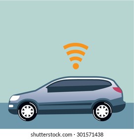 Car Wifi Vector