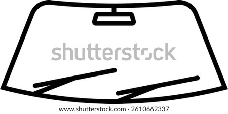 Car Wind Screen Outline Icon