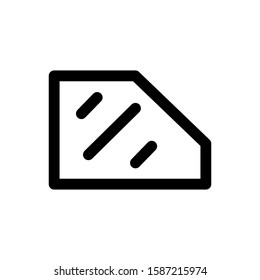 car window icon with line style