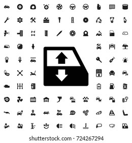 Car window lift icon. set of filled car service icons.