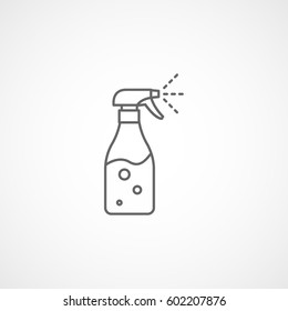 Car Window Spray Line Icon On White Background