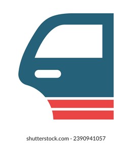 Car Window Vector Glyph Two Color Icon For Personal And Commercial Use.
