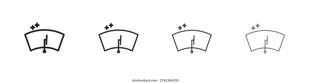 car windscreen icon. editable stroke icon for graphic project