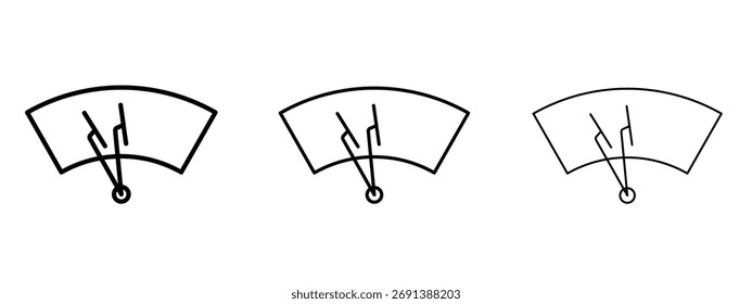 Auto Windschutzscheibe Symbol in Umriss Strich Stil Symbol.