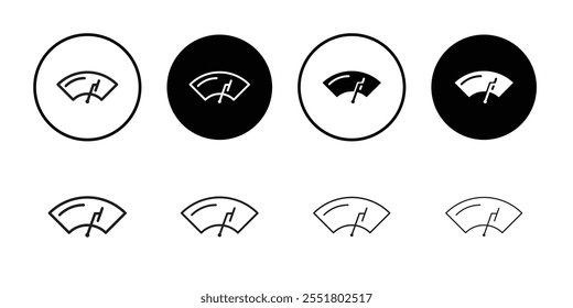 car windscreen icon Thin line illustration set