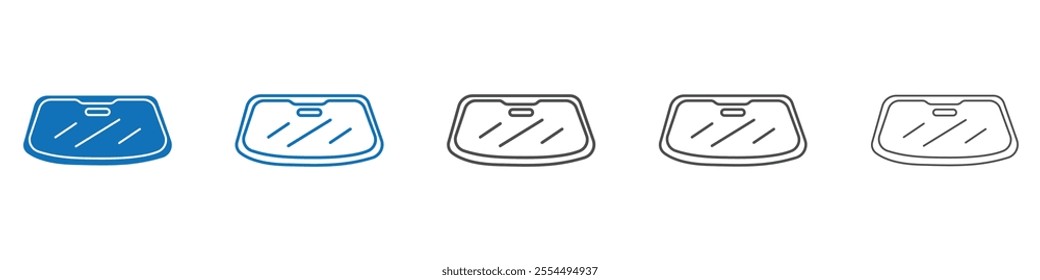 car windscreen icon vector set collection for web