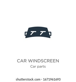 Car windscreen icon vector. Trendy flat car windscreen icon from car parts collection isolated on white background. Vector illustration can be used for web and mobile graphic design, logo, eps10