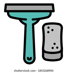 Car windscreen wash tool icon. Outline car windscreen wash tool vector icon for web design isolated on white background