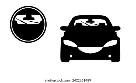 limpiaparabrisas de coches, silueta negra aislada