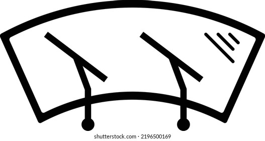 car windscreen wiper icon on white background. windshield rain wiper sign. flat style. 
