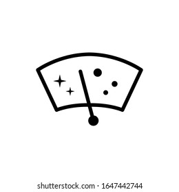 Car windscreen wiper icon vector