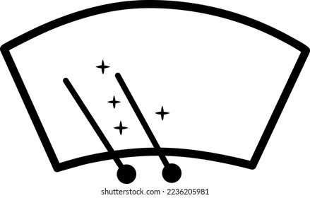 Icono del limpiaparabrisas de coche vector sobre fondo blanco..eps
