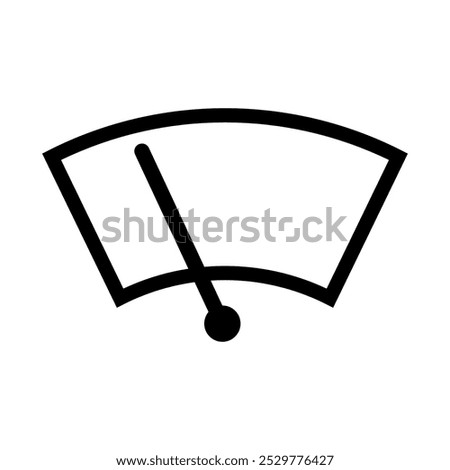 Car Windscreen Wiper Sign Symbol. Rain Windscreen. Vector Illustration. 