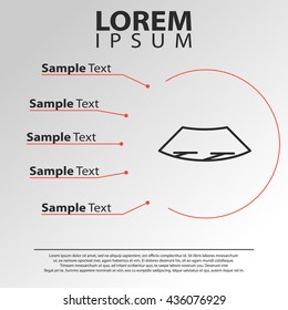 car windshield icon. car windshield infographics template