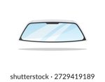 Car windshield vector isolated on white background.