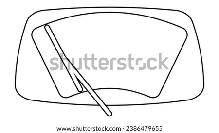 Car windshield wiper car windshield wiper cleaning icon outlines