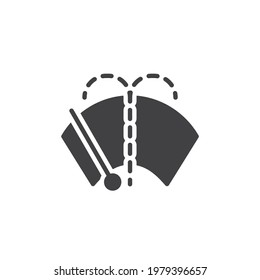 Car windshield wiper vector icon. filled flat sign for mobile concept and web design. Auto windshield washer glyph icon. Symbol, logo illustration. Vector graphics