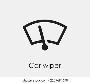 Car windshield wiper vector icon. Editable stroke. Symbol in Line Art Style for Design, Presentation, Website or Apps Elements, Logo. Pixel vector graphics - Vector