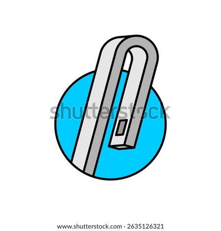 Car windshield wipers hook mount color icon. Auto windscreen glass cleaner bracket type illustration. Editable stroke.
