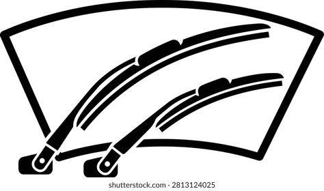 Car Windshield Wipers Icon Symbol