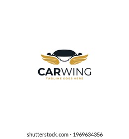 car wing logo design vector