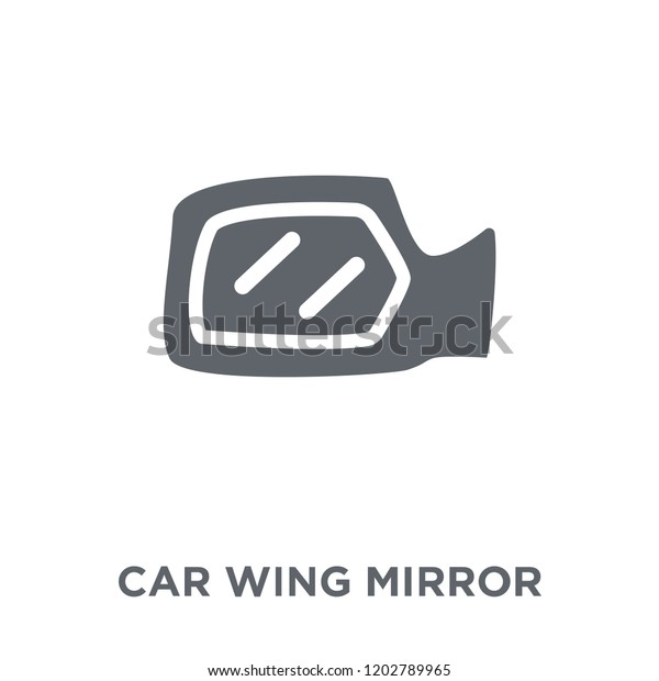 car wing mirror icon. car wing mirror design\
concept from Car parts collection. Simple element vector\
illustration on white\
background.
