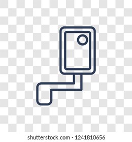 car wing mirror icon. Trendy linear car wing mirror logo concept on transparent background from car parts collection
