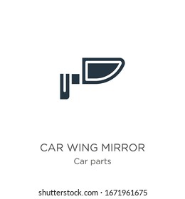 Vektorillustration des Autoweckspiegels Trendy flacher Flügelspiegel Symbol aus der Autoteilkollektion einzeln auf weißem Hintergrund. Vektorillustration-Illustration kann für Web- und Mobile-Grafikdesign, Logo, eps10 verwendet werden