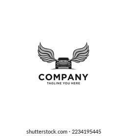 car with wings logo design. Car logo designs vector free