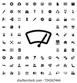 Car wiper icon. set of filled car service icons.