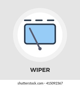 Car wiper icon vector. Flat icon isolated on the white background. Editable EPS file. Vector illustration.