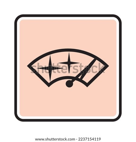car wiper icon, vector image