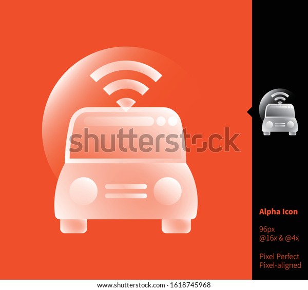 Car & wireless network symbol icon
alpha icon - vector illustrations for branding, web design,
presentation, banners. Transparent gradient icon on random
background, pixel-aligned on 96x96
pixel.