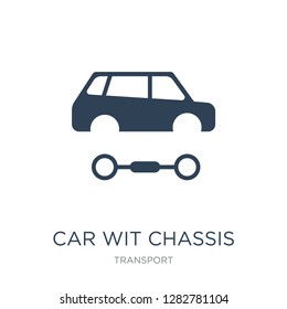 car wit chassis icon vector on white background, car wit chassis trendy filled icons from Transport collection, car wit chassis vector illustration