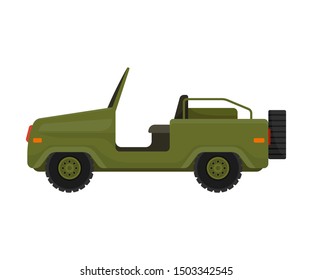 Car without a roof. Vector illustration on a white background.