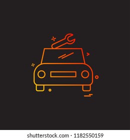 Car workshop icon design vector 