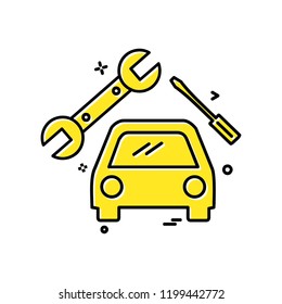 Car workshop icon design vector