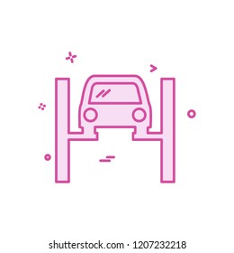 Car workshop icon design vector
