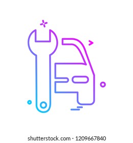 Car workshop icon design vector