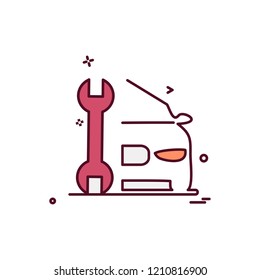 Car Workshop icon design vector 