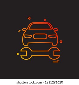 Car Workshop icon design vector 