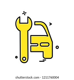 Car workshop icon design vector