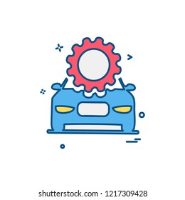 Car Workshop icon design vector 