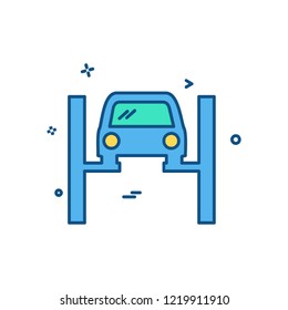 Car workshop icon design vector