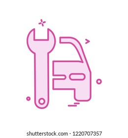 Car workshop icon design vector