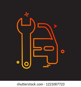 Car workshop icon design vector