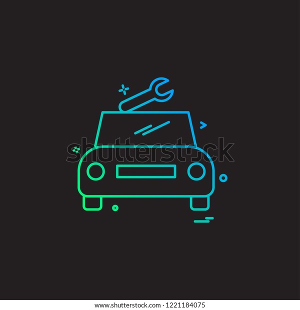 Car workshop icon design\
vector 