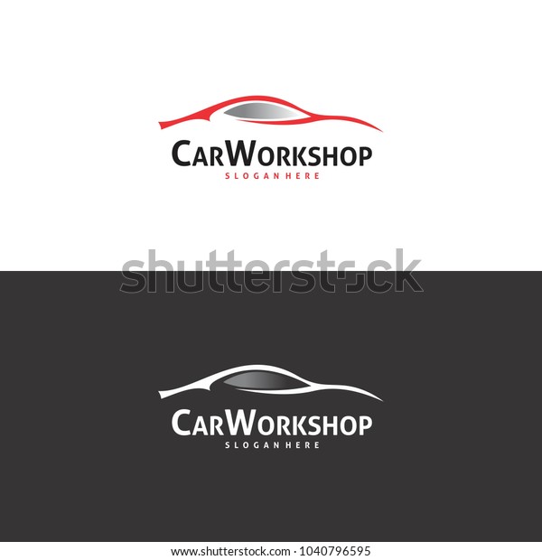 Car Workshop Logo in\
Vector