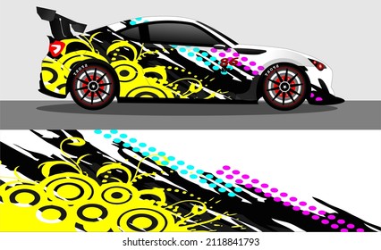 car wrap abstract racing graphic background for vinyl wrap and stickers