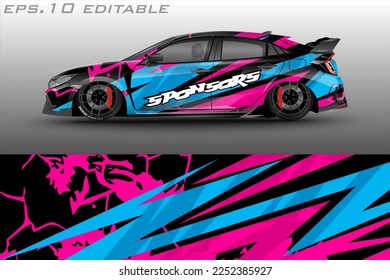 car wrap abstract racing graphic background for vinyl wrap and stickers